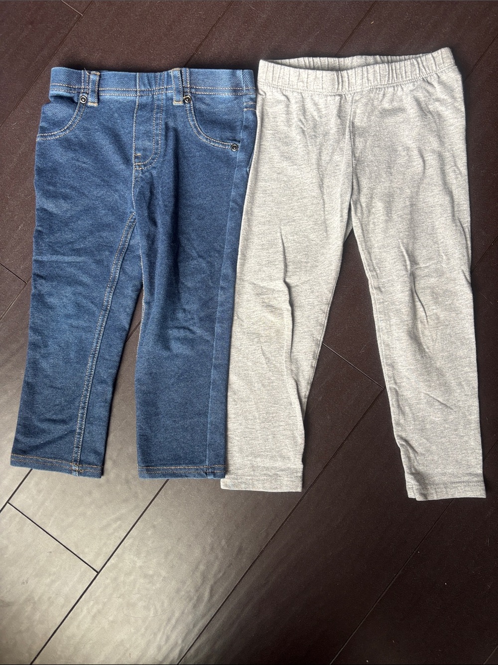 GAP Two-Pack Kids Leggings in Blue and Light Gray